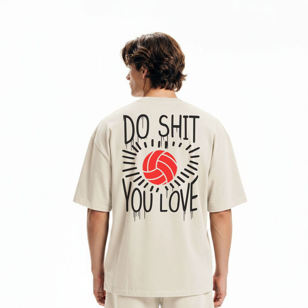 Do shit you love Oversized faded t-shirt