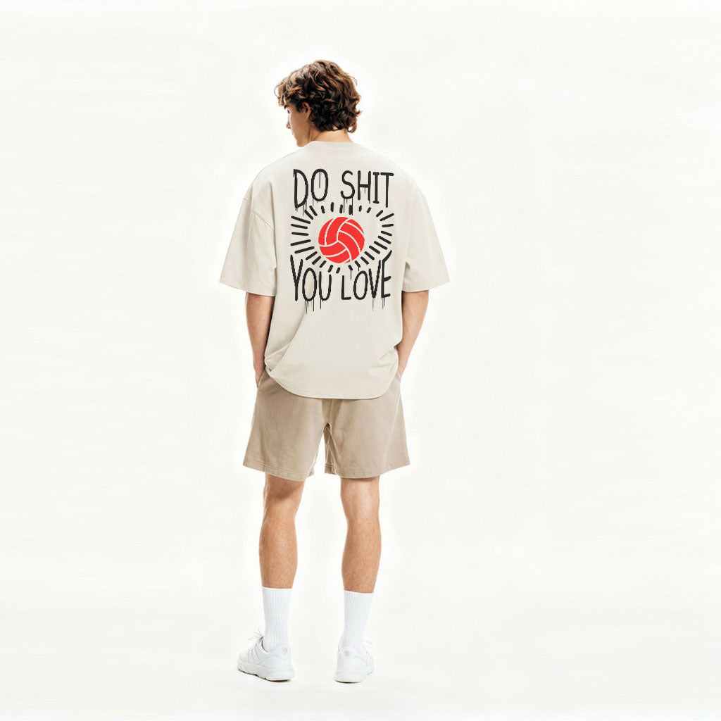 Do shit you love Oversized faded t-shirt