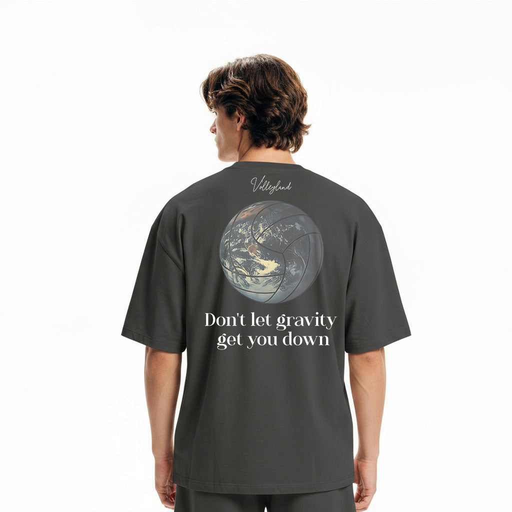 Dont let gravity get you down Oversized faded t-shirt