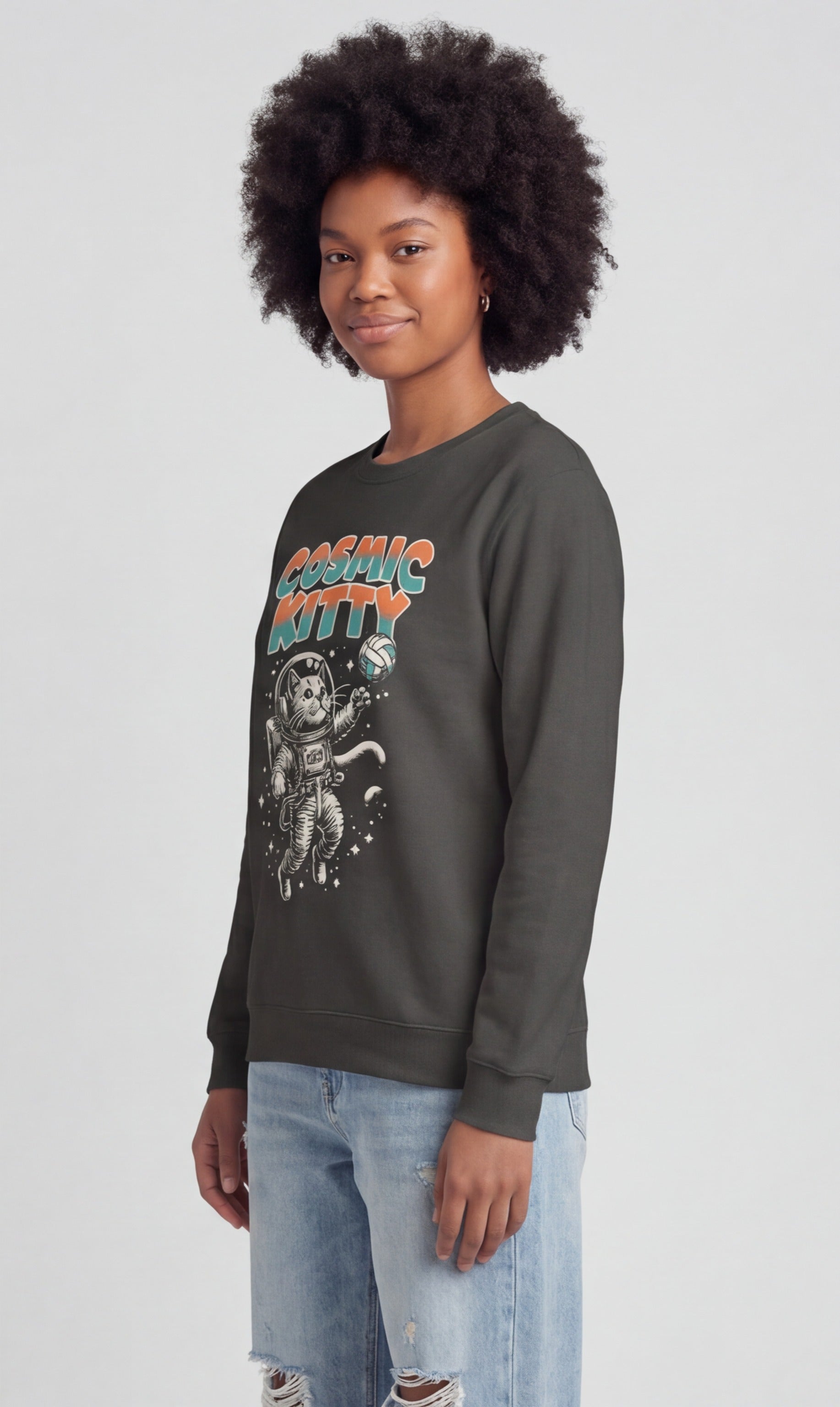 Cosmic Kitty Volleyball Sweatshirt