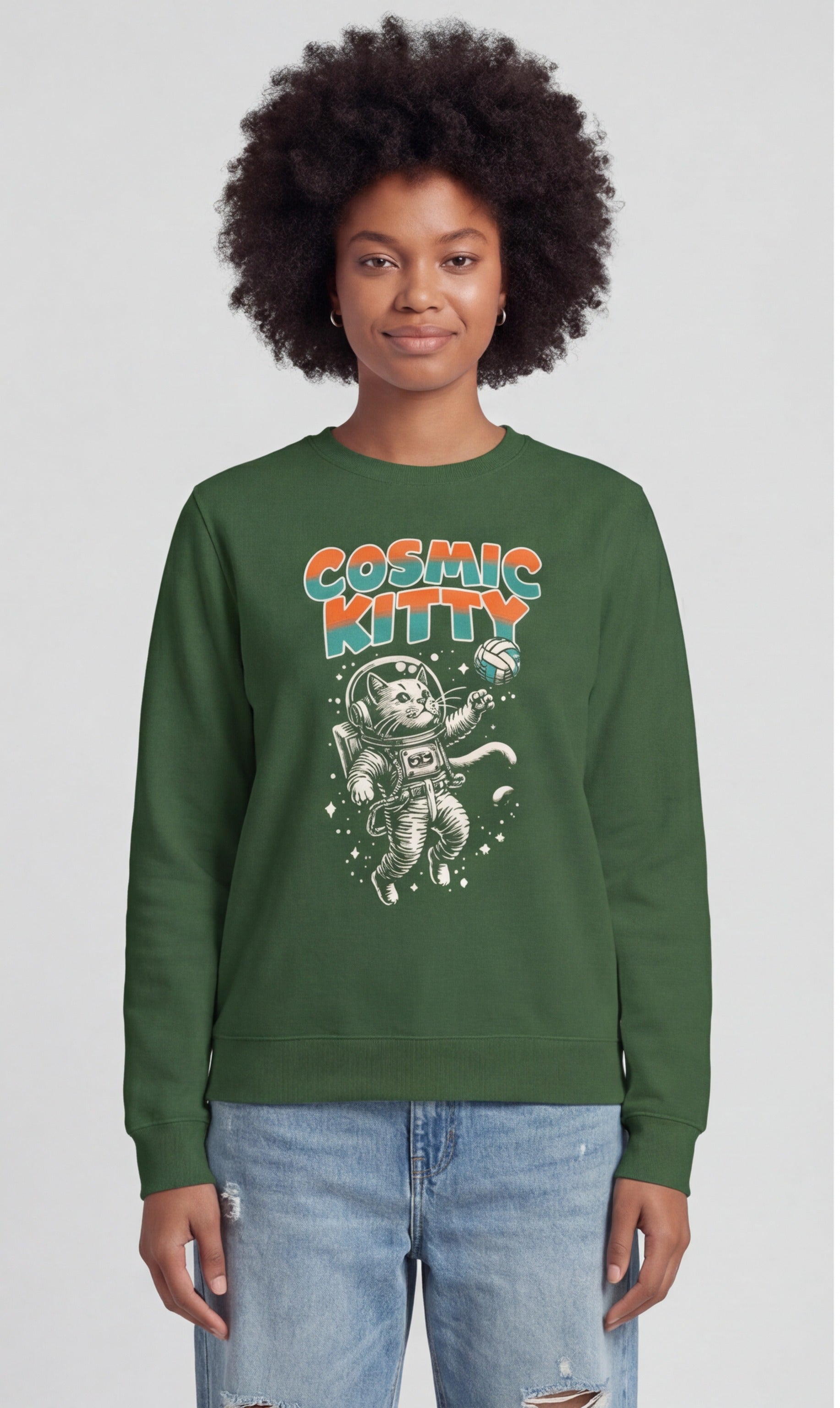 Cosmic Kitty Volleyball Sweatshirt
