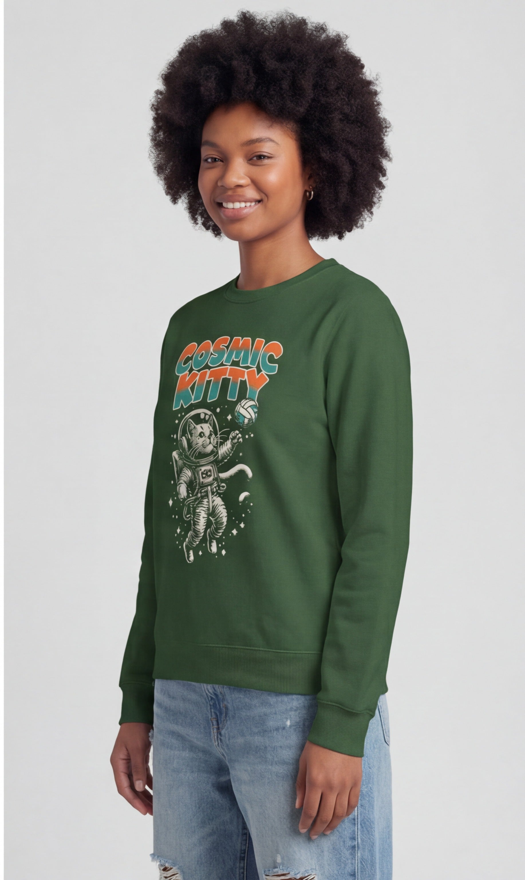 Cosmic Kitty Volleyball Sweatshirt