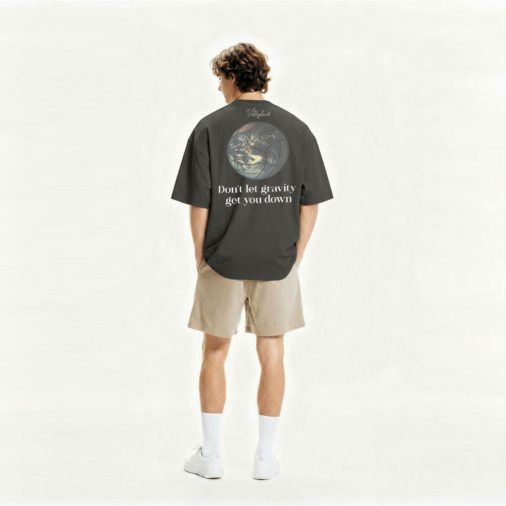Dont let gravity get you down Oversized faded t-shirt