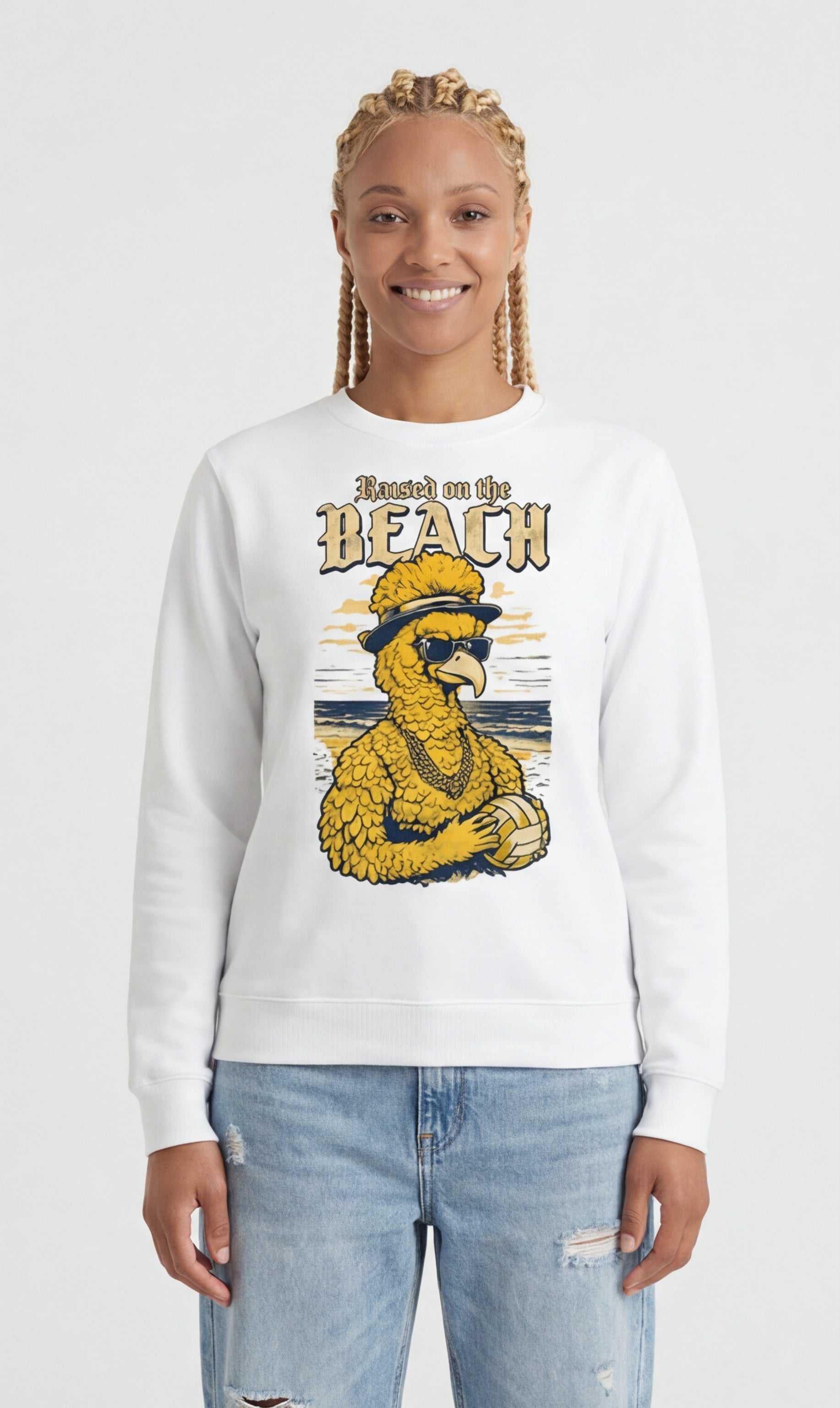 Gangsta Bird Beach Volleyball Sweatshirt