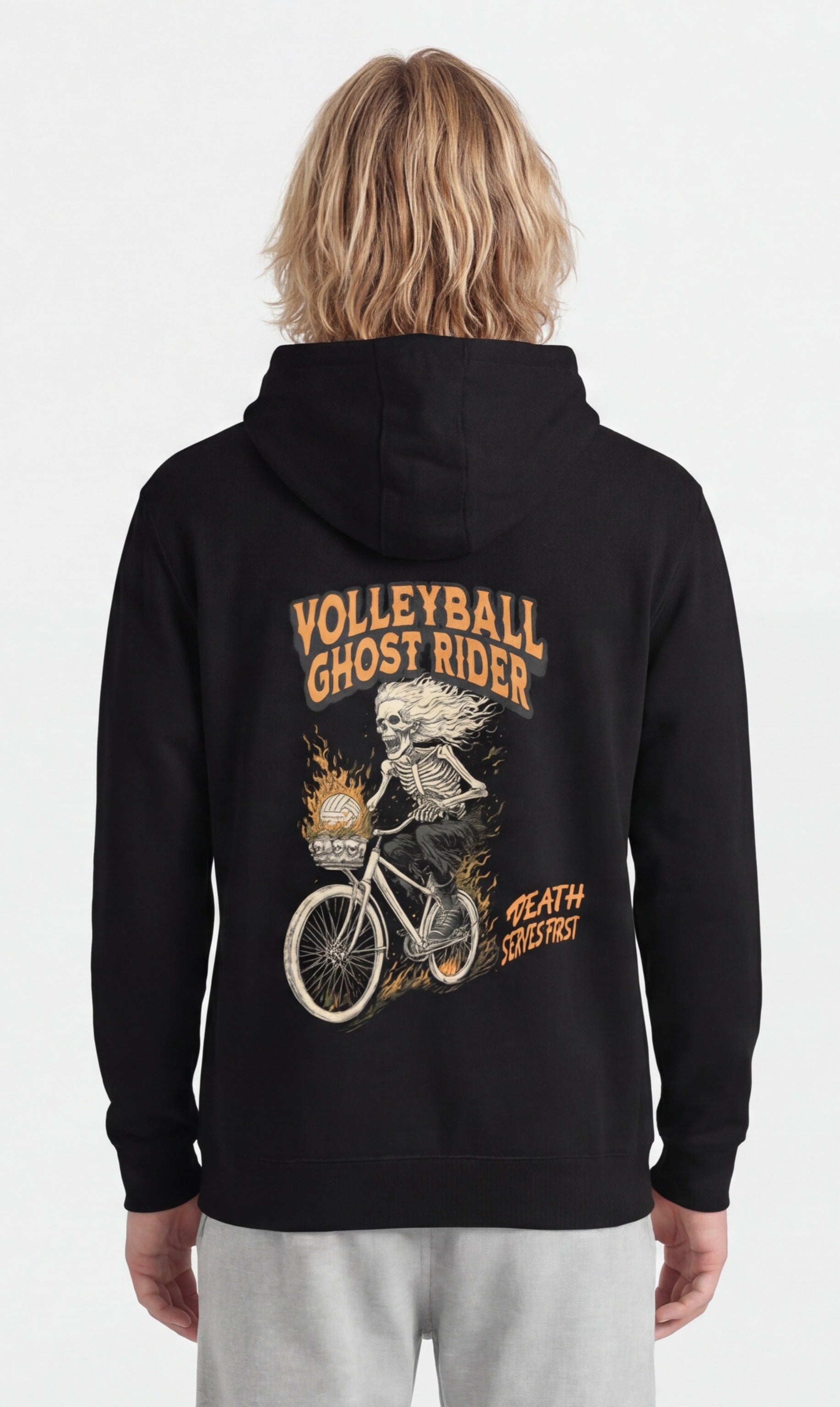 Volleyball Ghost Rider Hoodie
