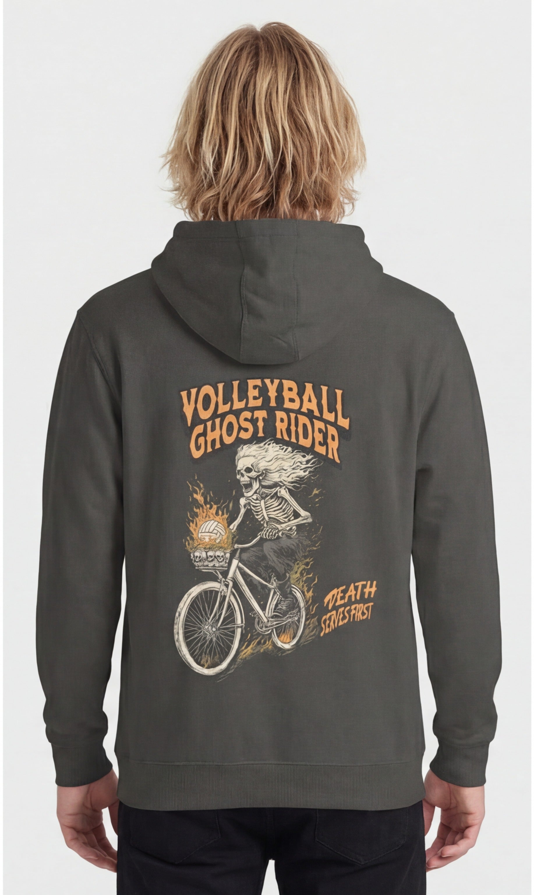 Volleyball Ghost Rider Hoodie