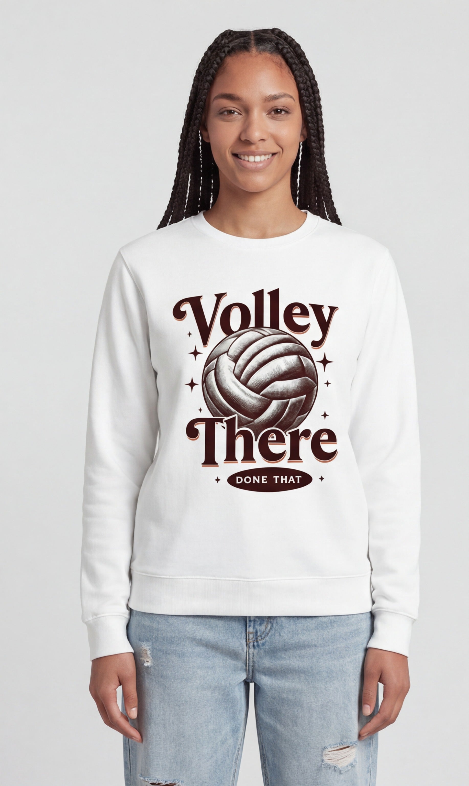 Volley There, Done That — Retro Volleyball Sweatshirt