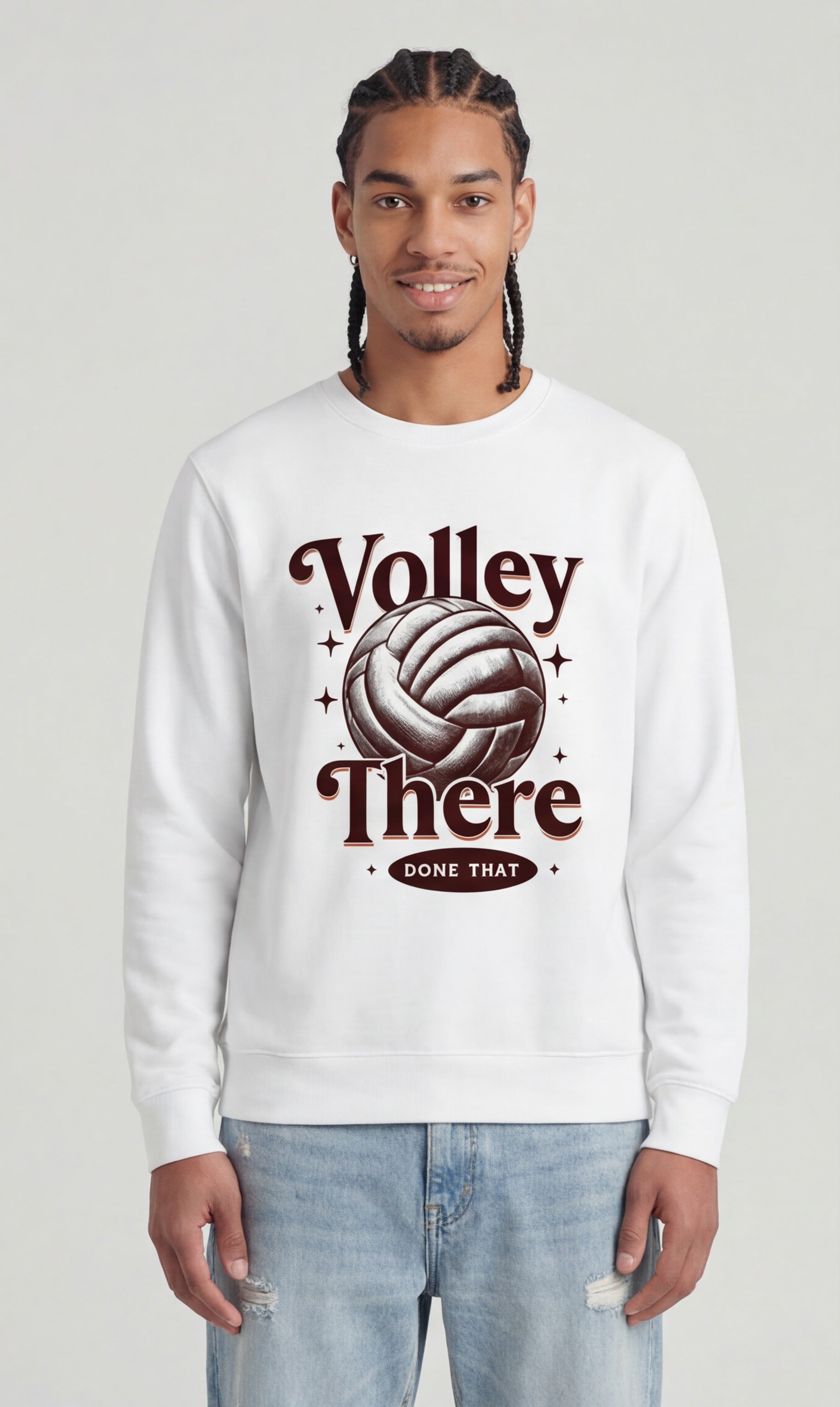 Volley There, Done That — Retro Volleyball Sweatshirt
