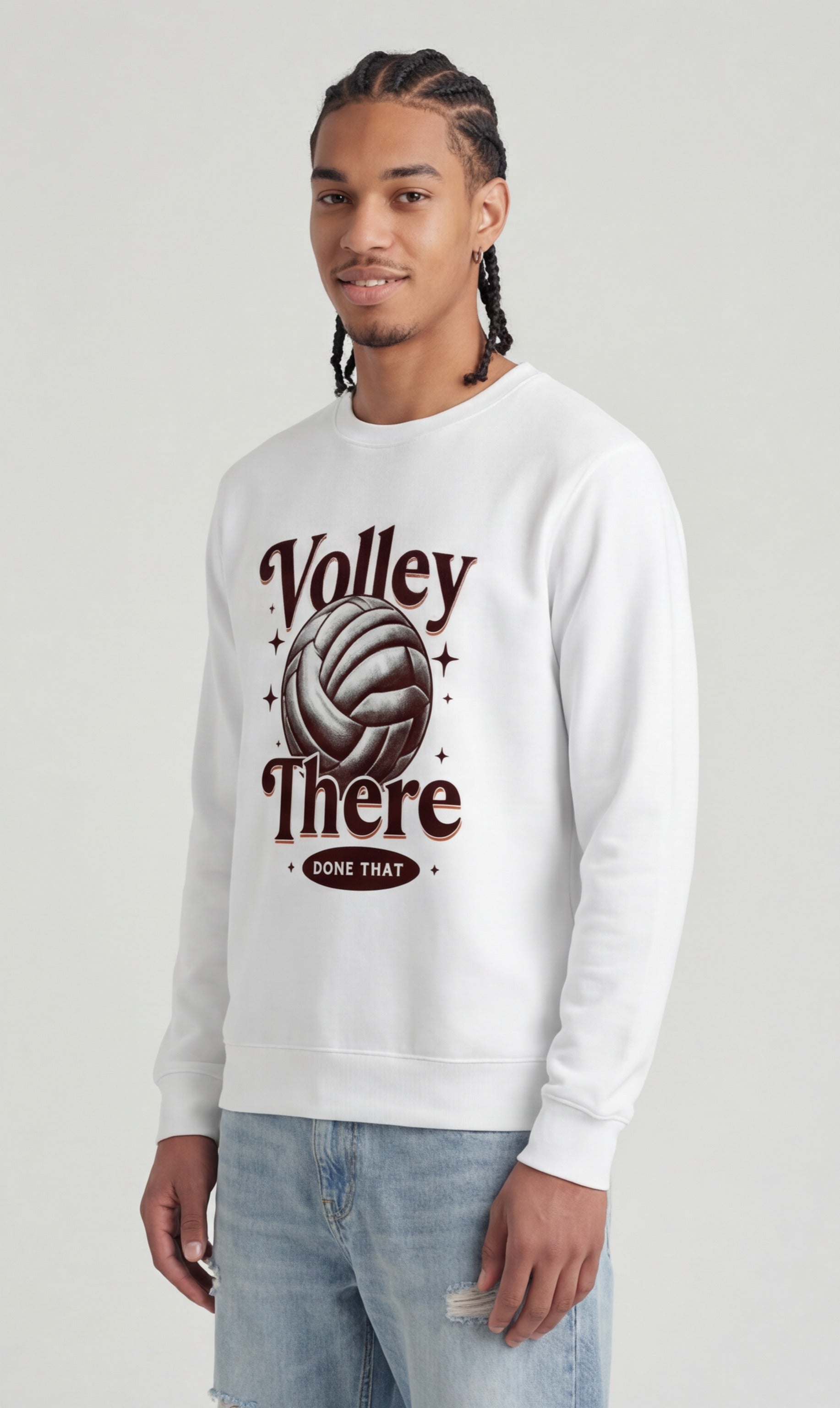 Volley There, Done That — Retro Volleyball Sweatshirt