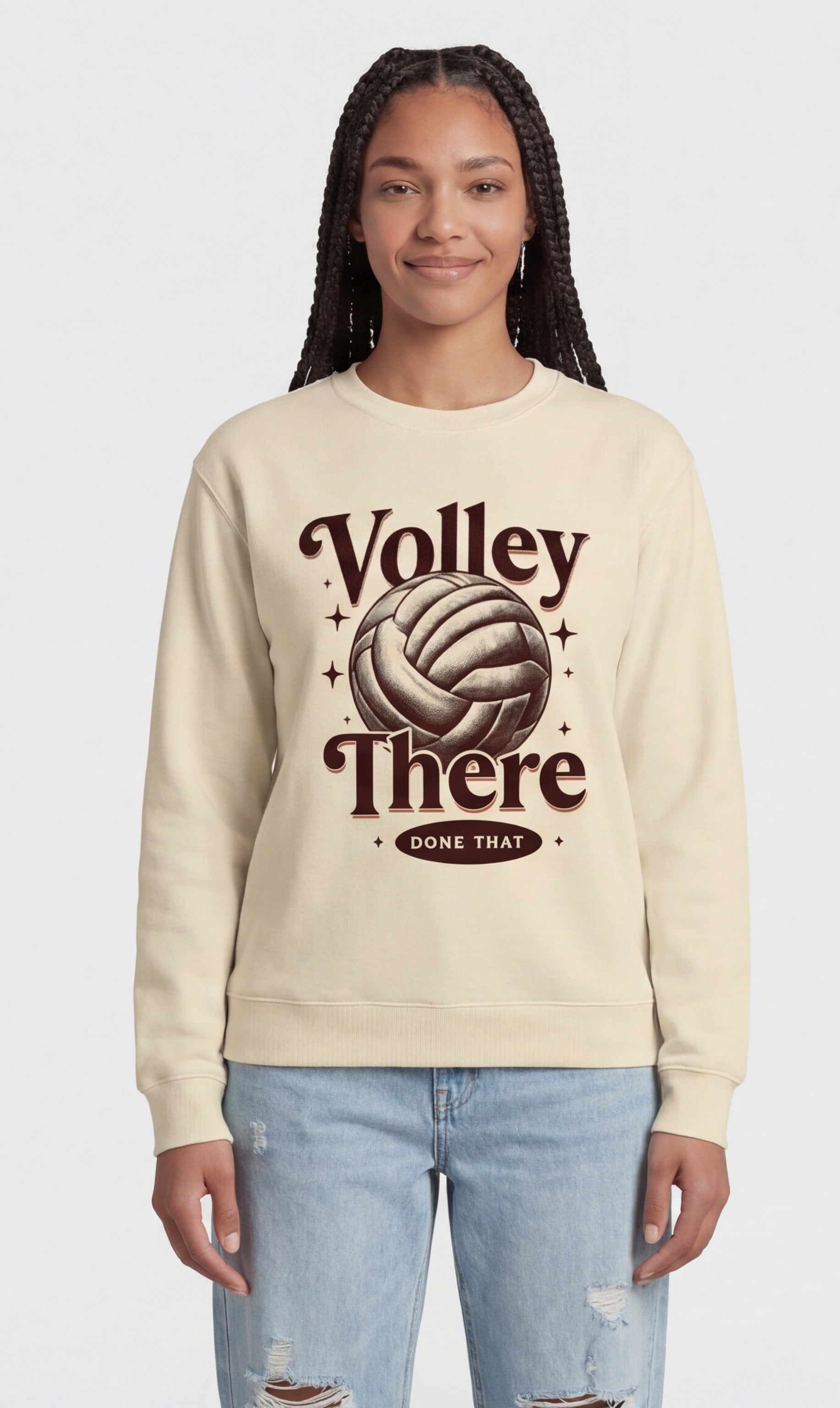 Volley There, Done That — Retro Volleyball Sweatshirt