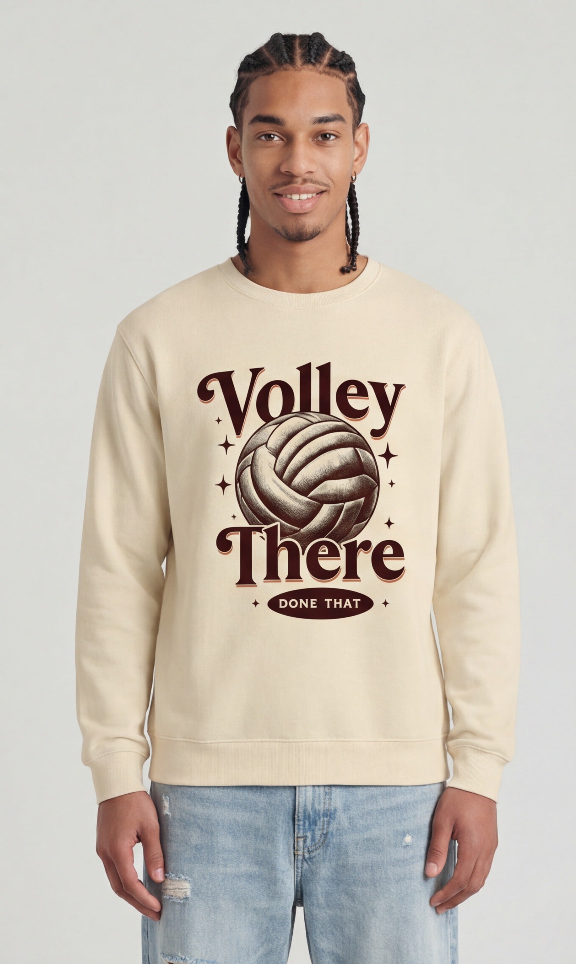 Volley There, Done That — Retro Volleyball Sweatshirt