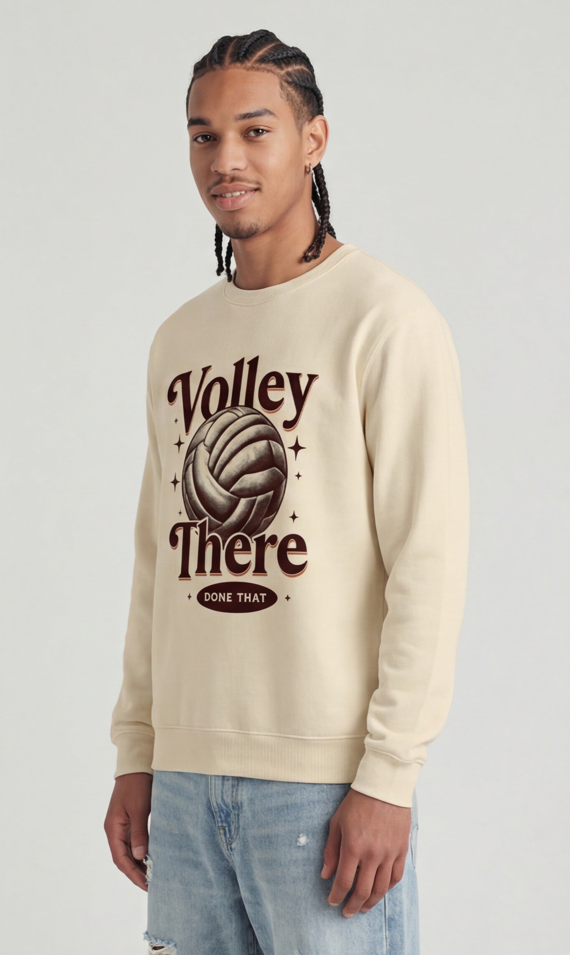 Volley There, Done That — Retro Volleyball Sweatshirt