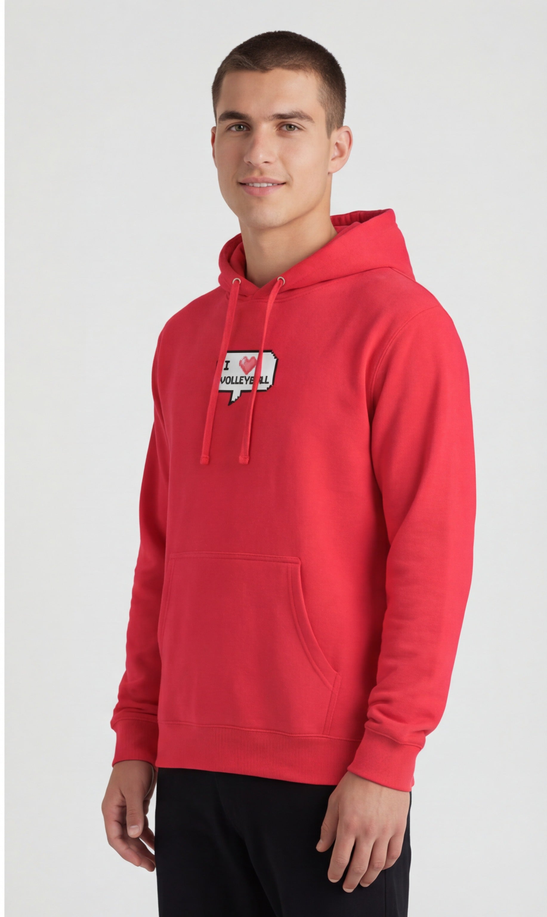 I ❤️ Volleyball — Pixel Art Hoodie