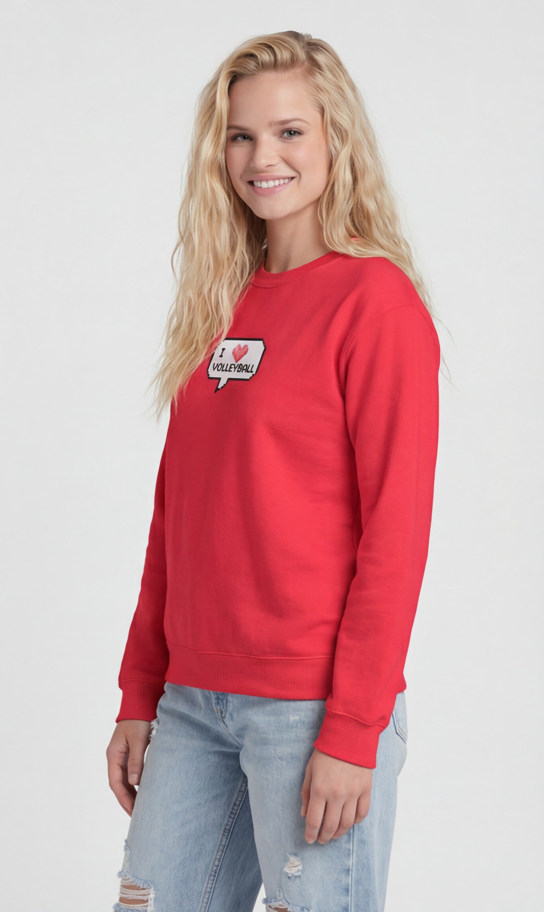 I ❤️ Volleyball — Pixel Art Sweatshirt