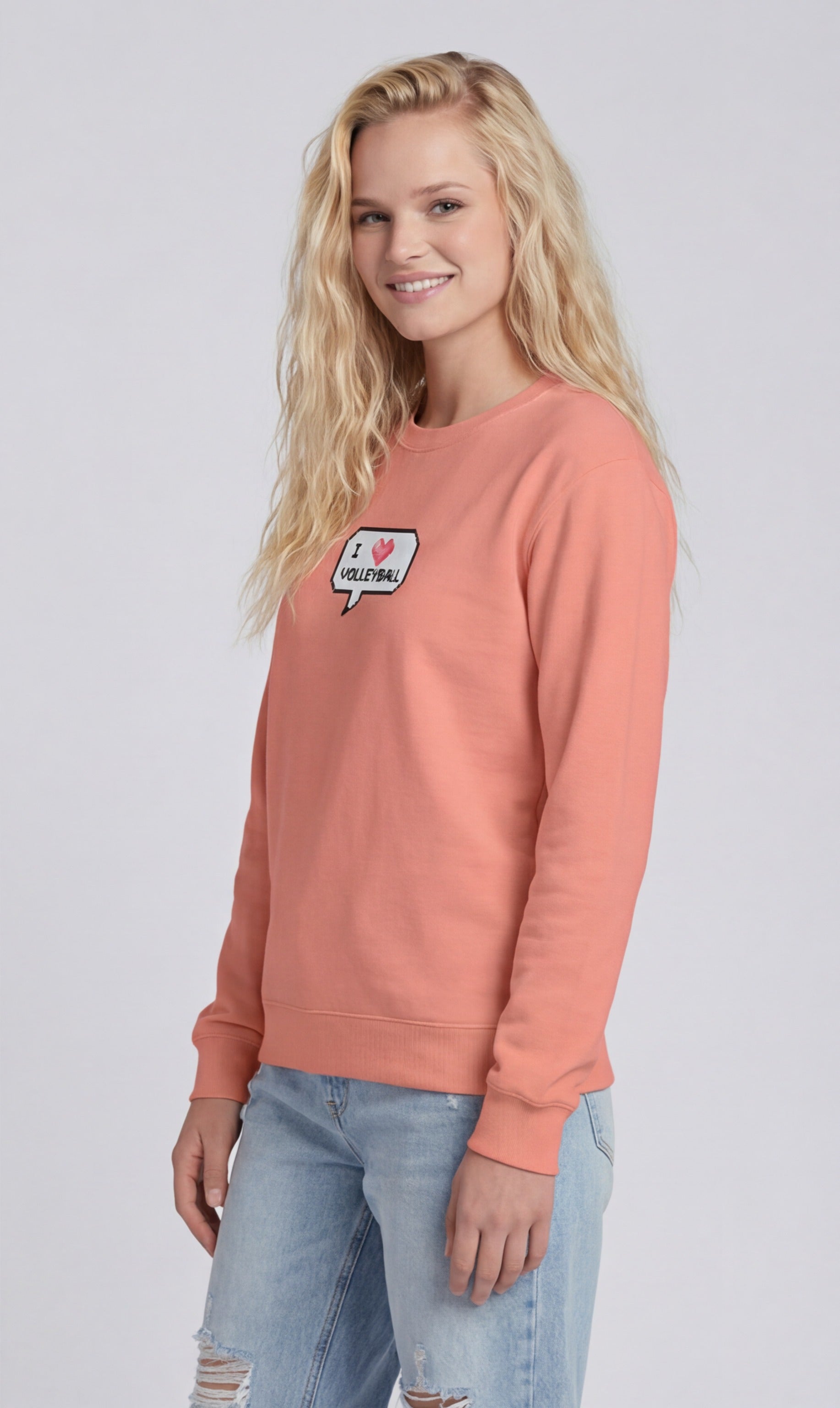 I ❤️ Volleyball — Pixel Art Sweatshirt