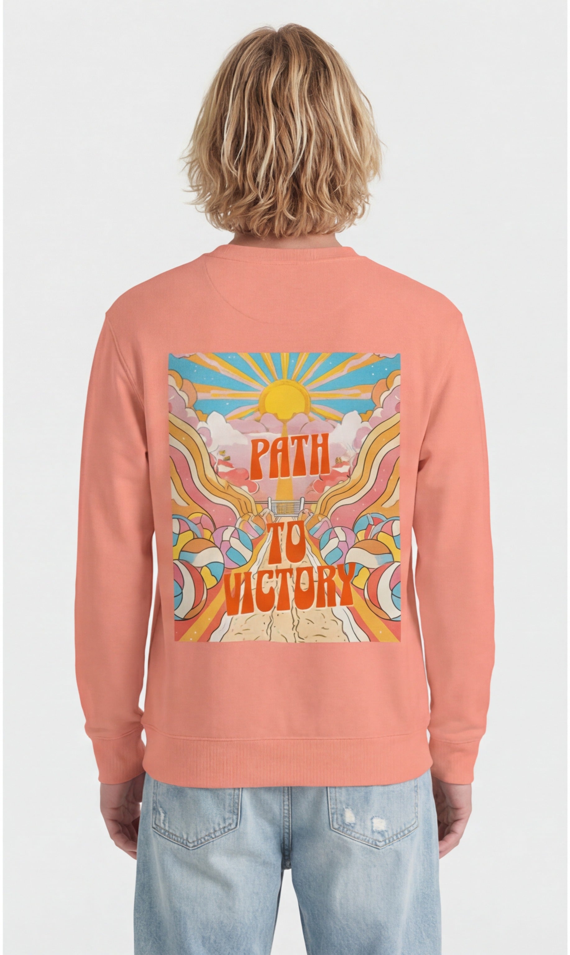 Path to Victory — Psychedelic Volleyball Sweatshirt