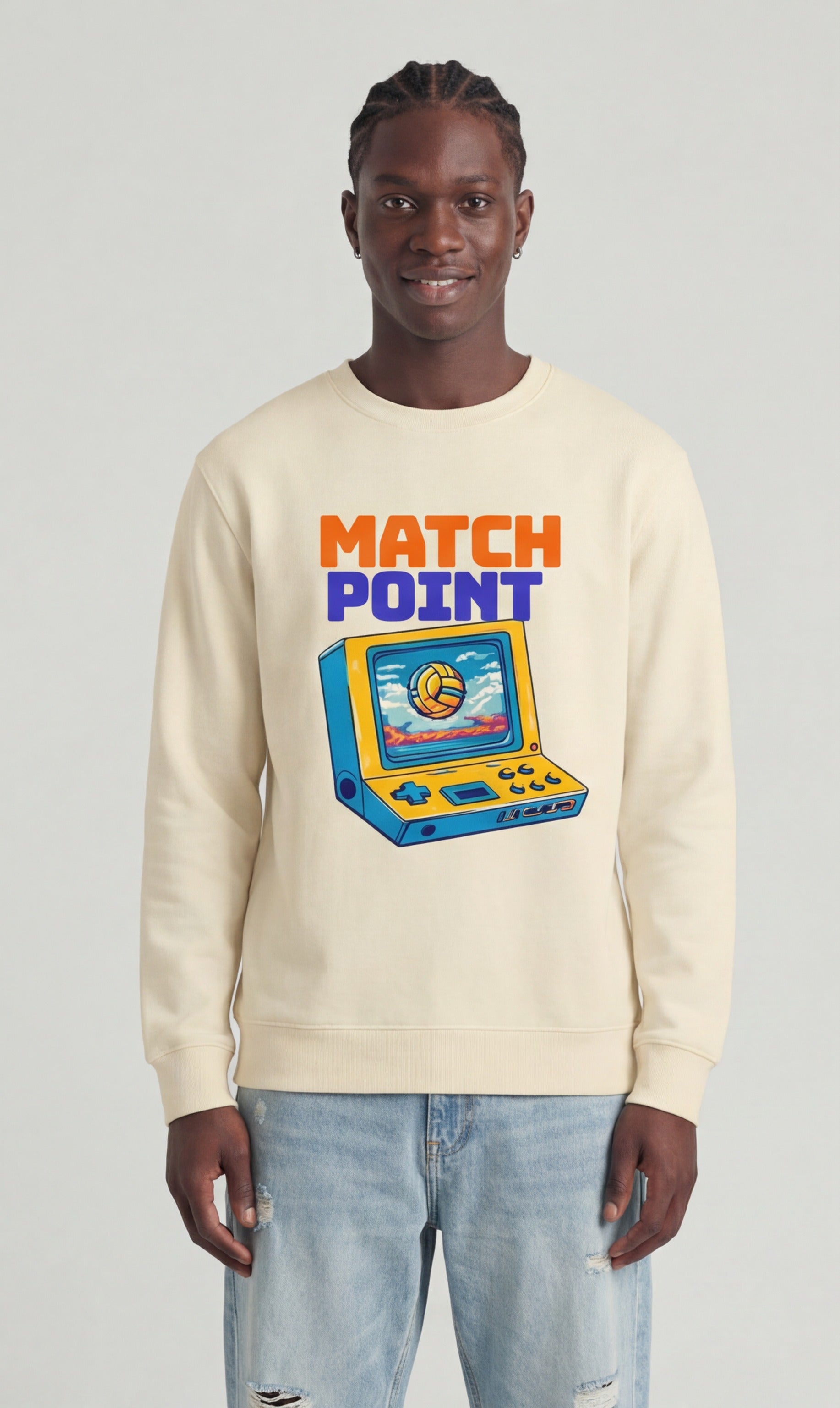 Match Point — Retro Gaming Volleyball Sweatshirt