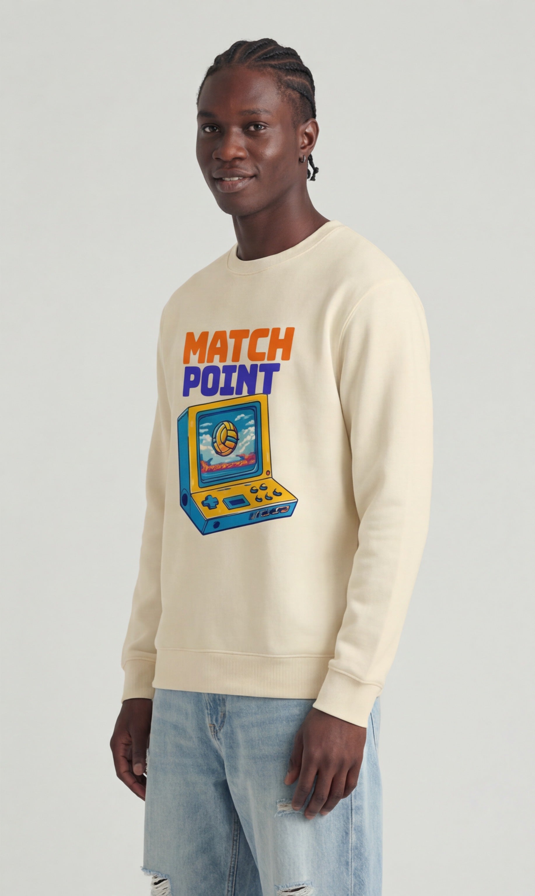Match Point — Retro Gaming Volleyball Sweatshirt