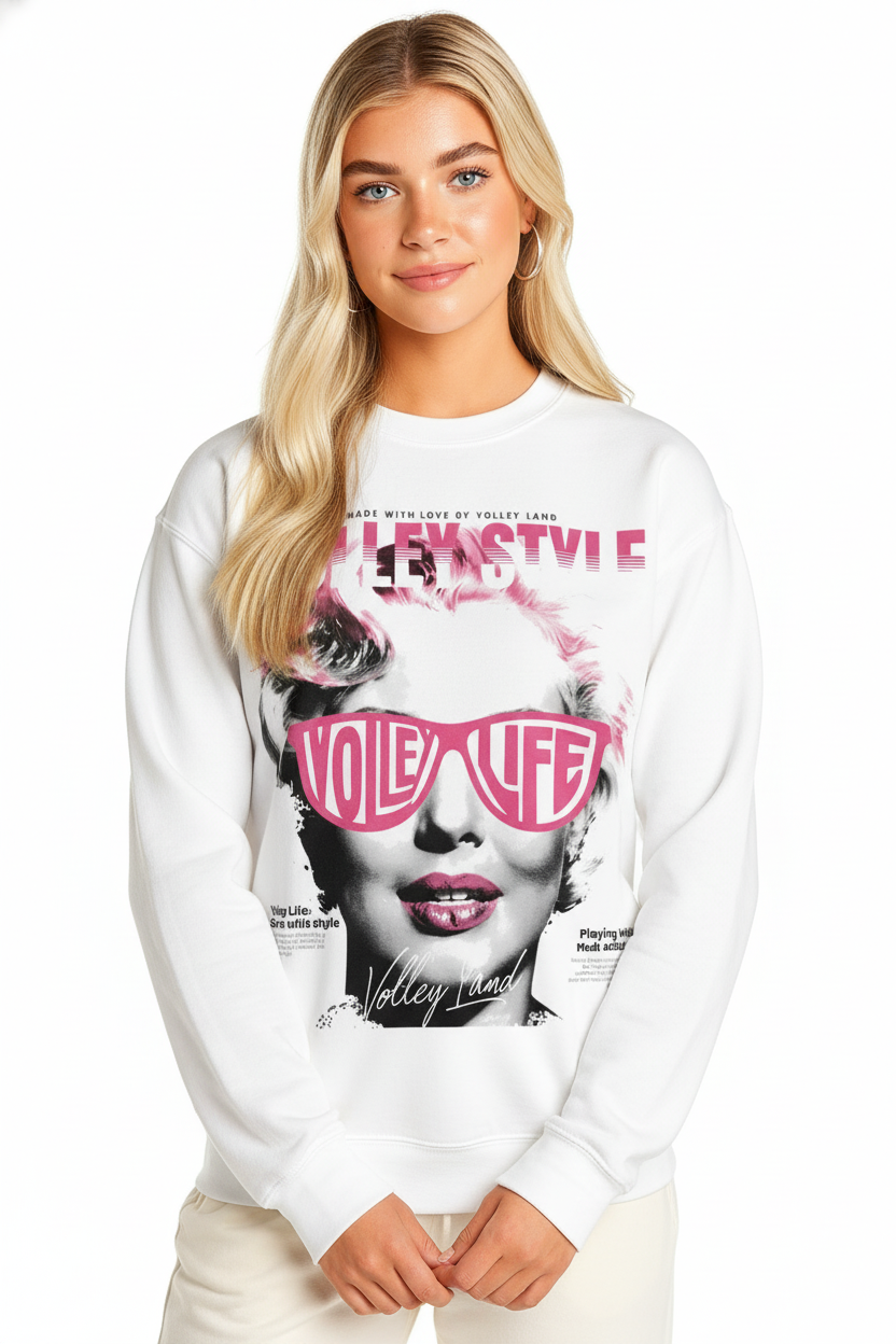 Volley Life Magazine Cover Sweatshirt