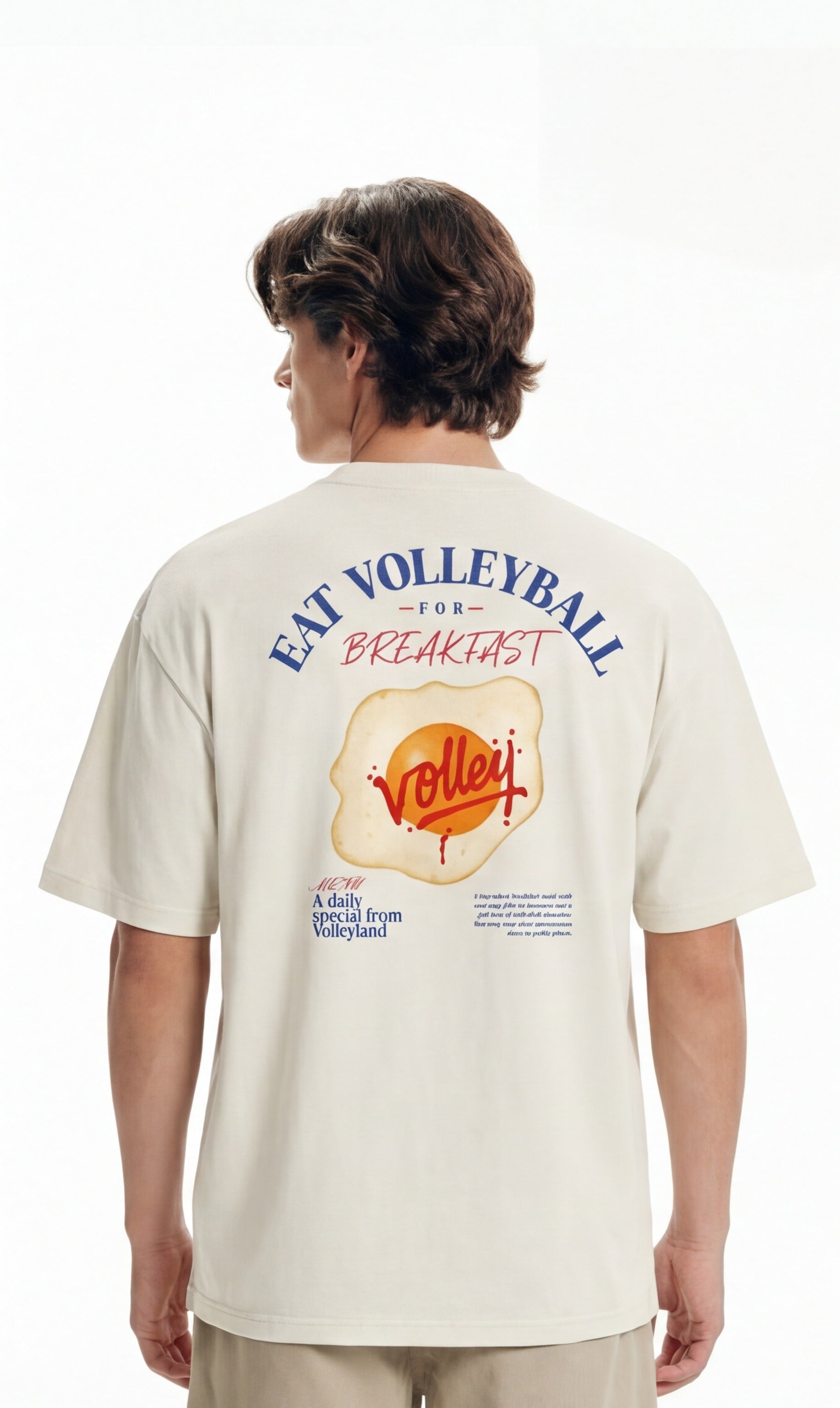 Volley breakfast Oversized faded t-shirt