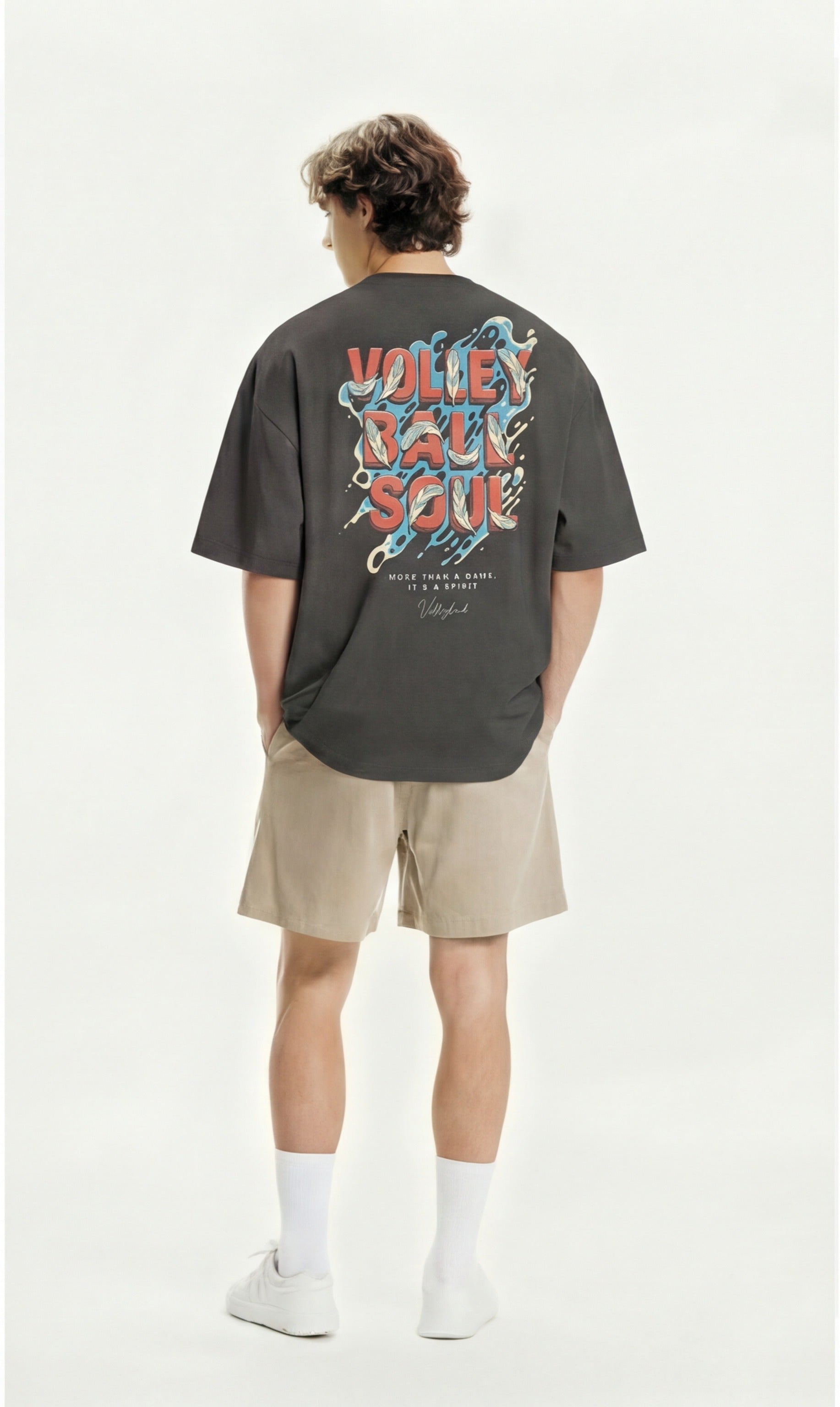 Volley soul Oversized faded t-shirt