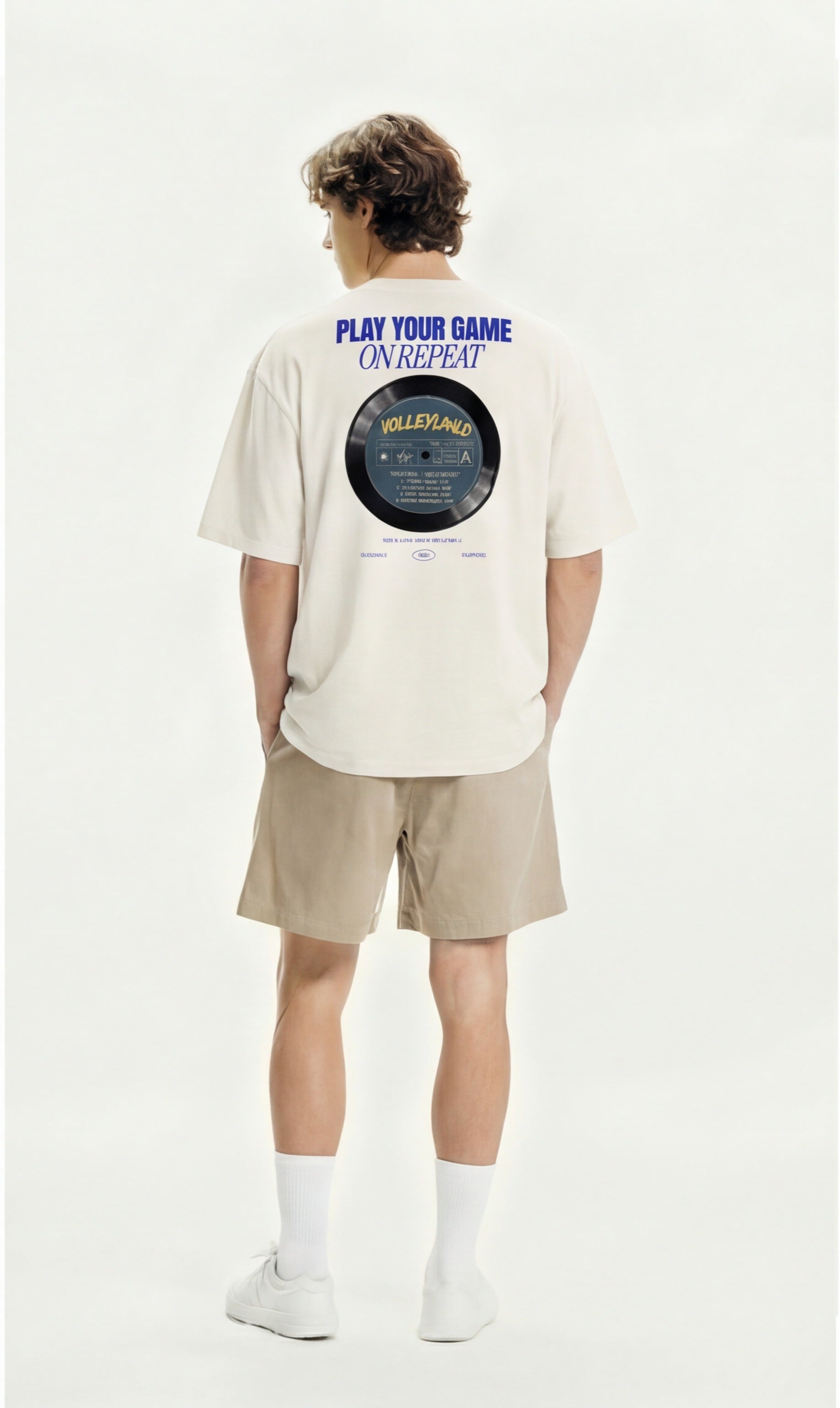 Volleyland records Oversized faded t-shirt