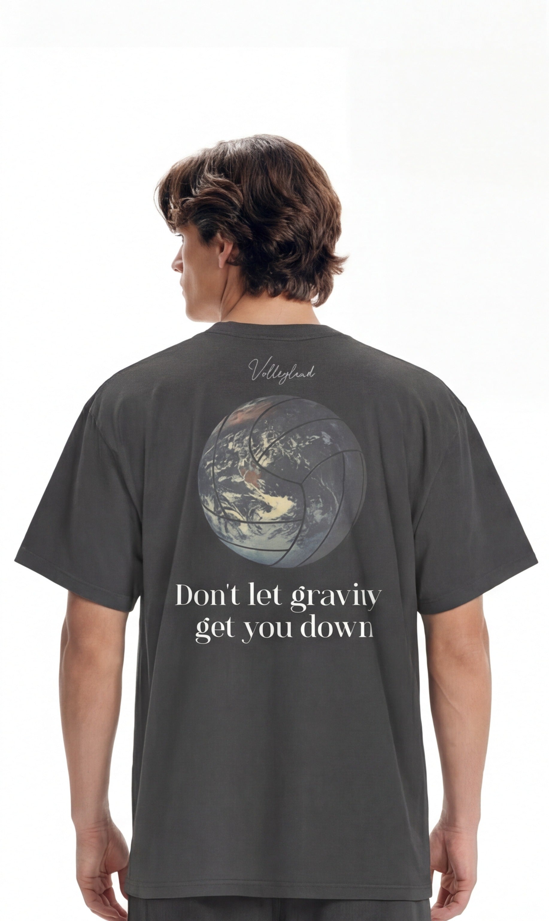 Dont let gravity get you down Oversized faded t-shirt