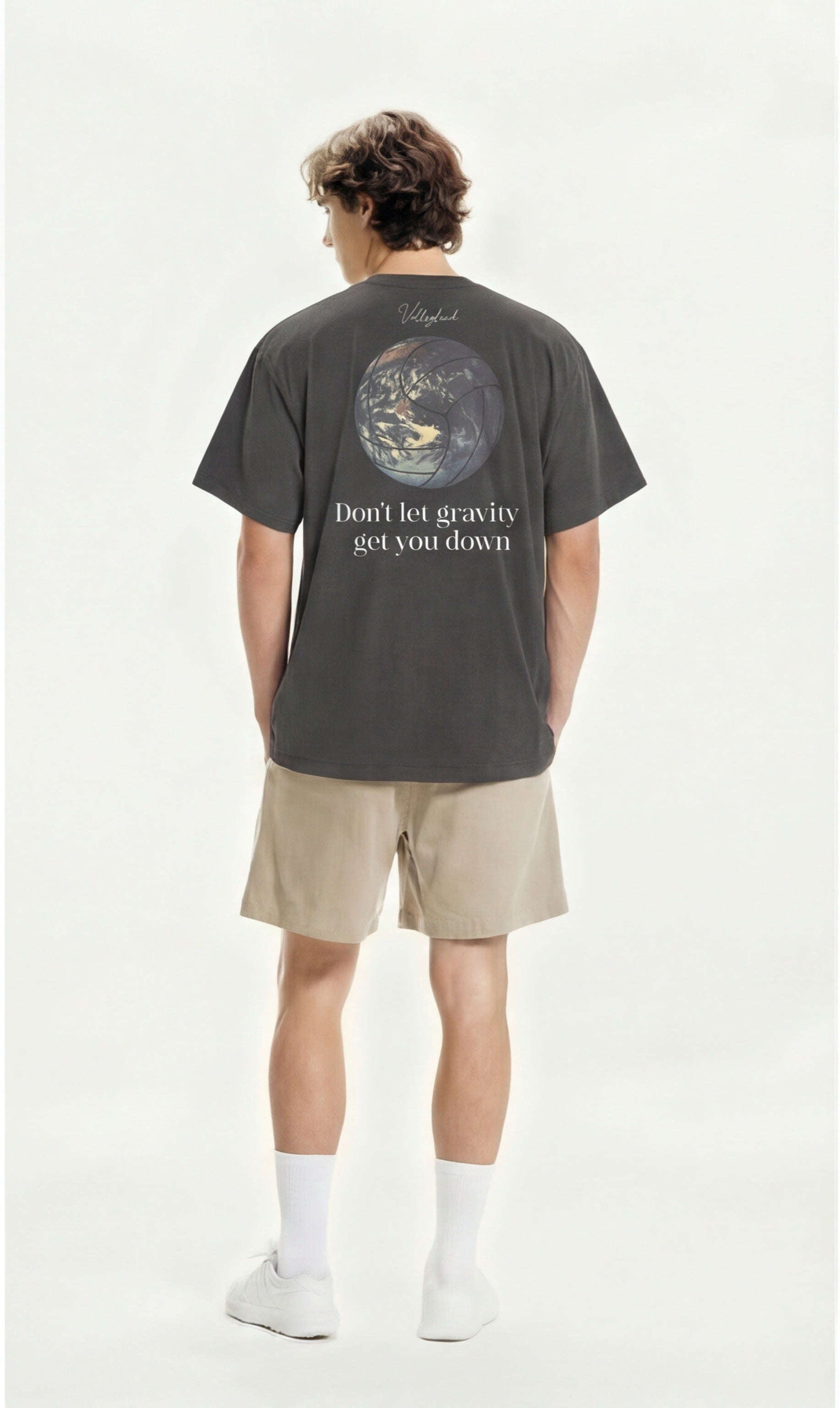 Dont let gravity get you down Oversized faded t-shirt