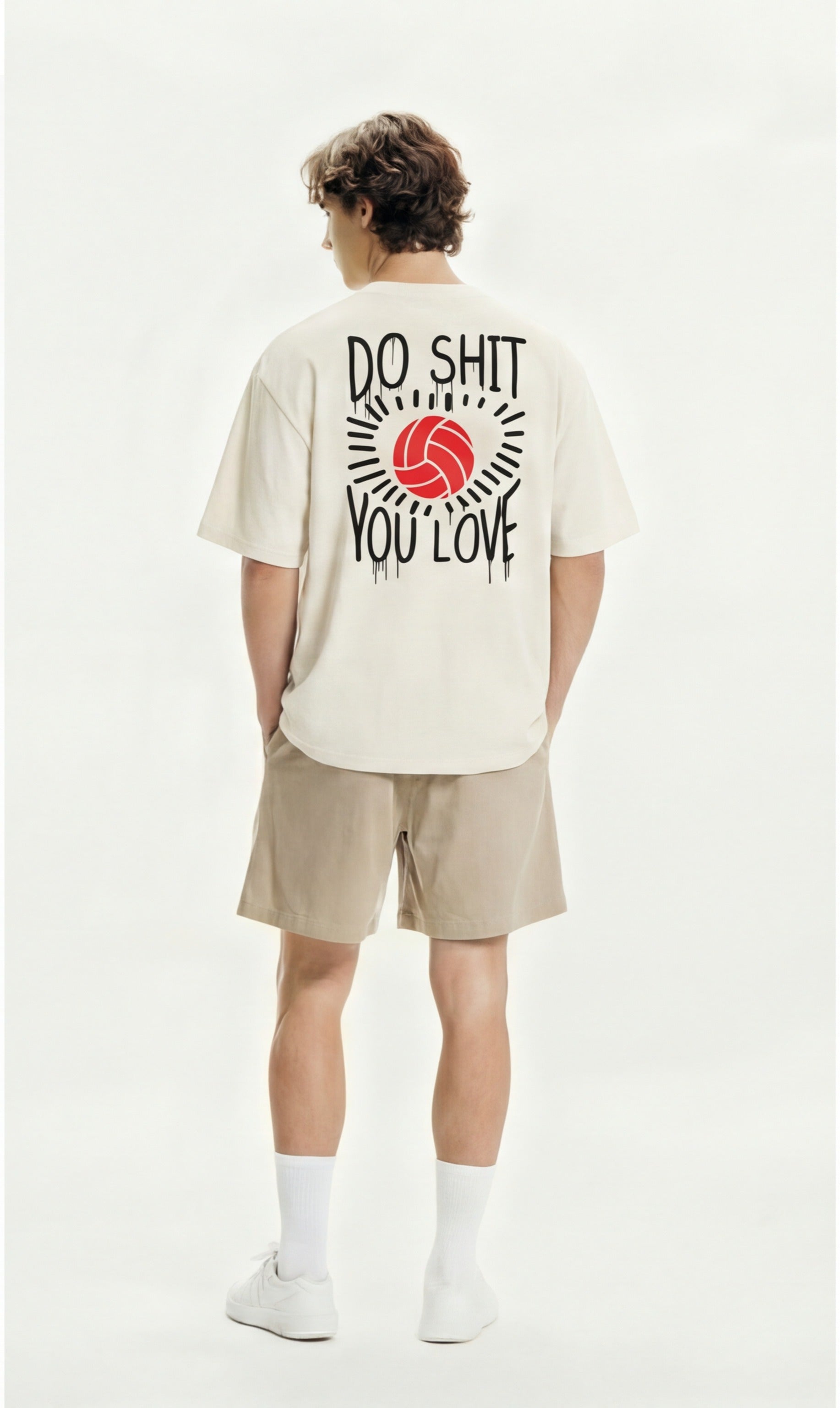 Do shit you love Oversized faded t-shirt